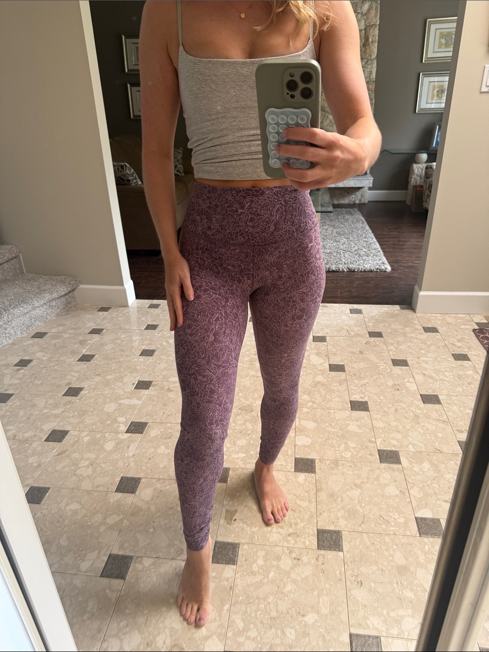 lululemon athletica Plum Print Leggings